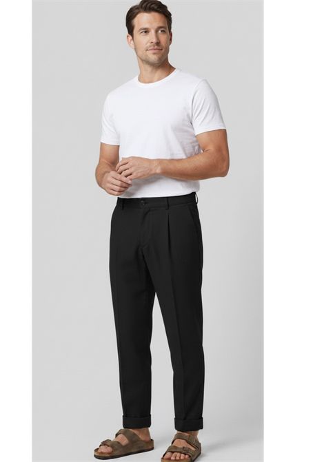 Pantaloni Chino con Pinces e Risvolto OUTFIT | Pantaloni | OUPL0004 PL02049000